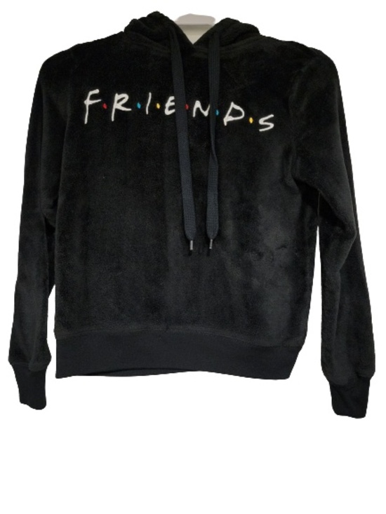 FRIENDS Other - Friends TV Show Womens Sleepwear Fleece Hoodie Sweatshirt Black Pullover Size XS